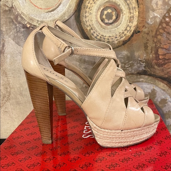 Guess Light Natural Leather Heels - Picture 5 of 10